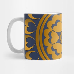 Golden abstract Mandal ornate pattern for background, invitation cards and templates. Mug